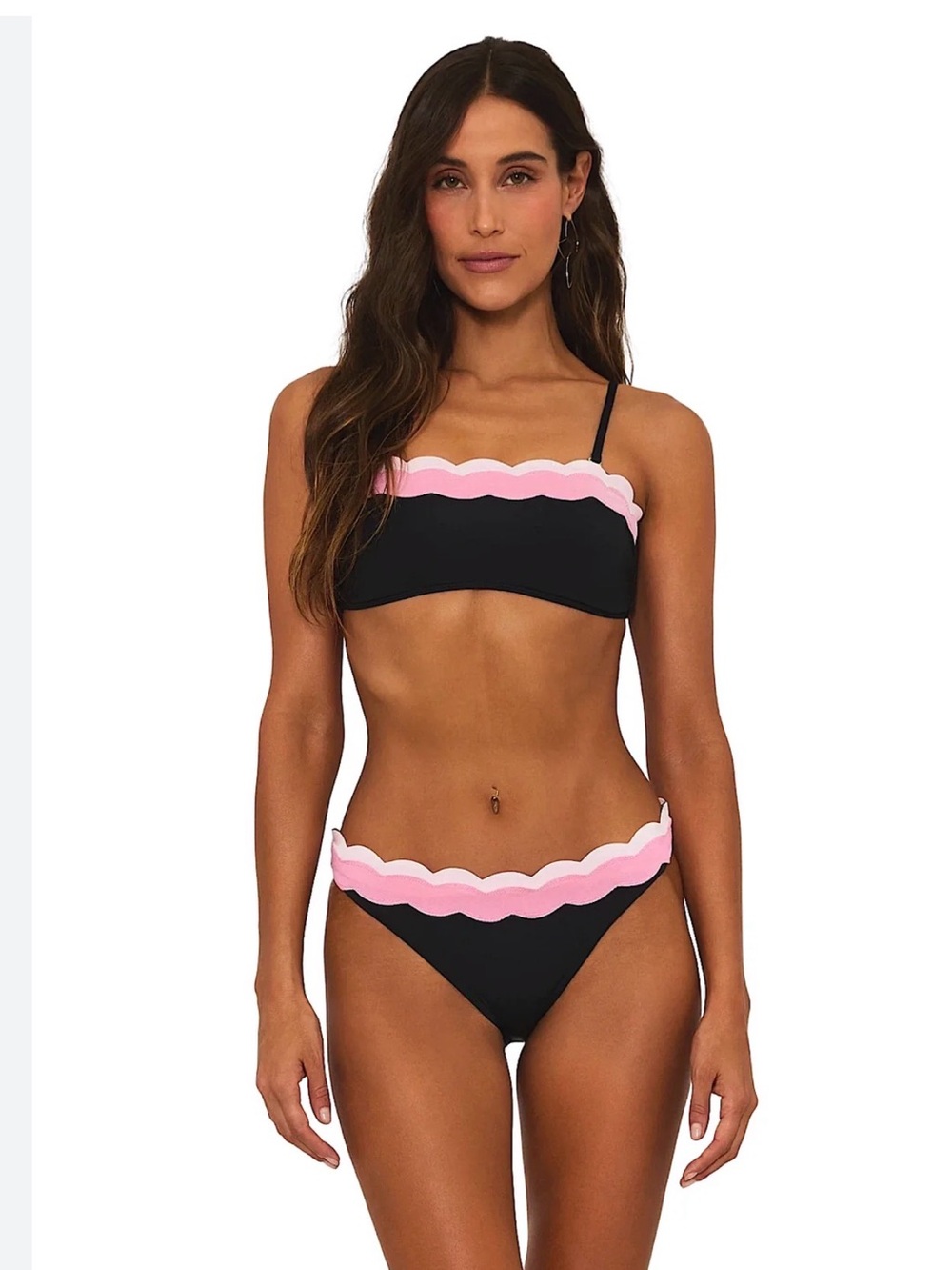 NWT Beach Riot Cybil-Fay Scalloped Bikini Set M